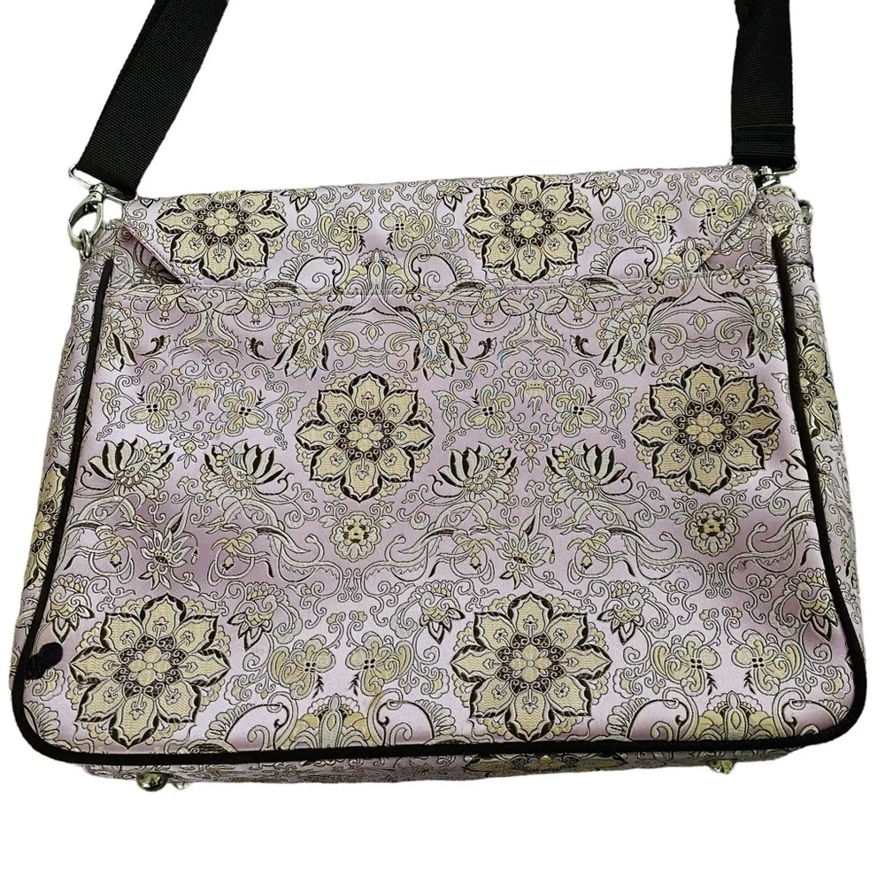 Abbi New York Fabric Crossbody Messenger Laptop Bag